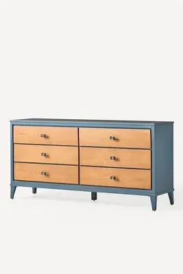 Hewitt 6-Drawer Chest of Drawers - Blue, Ash Wood alternate view