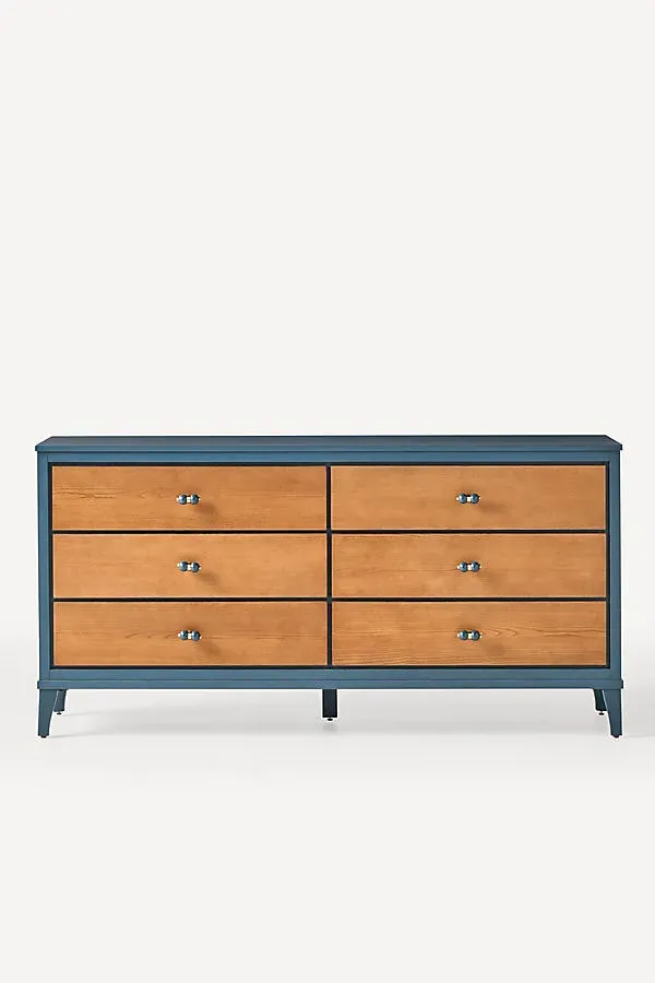 Hewitt 6-Drawer Chest of Drawers - Blue, Ash Wood product