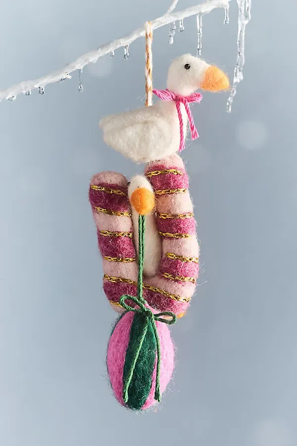 Holiday Helpers Felt Monogram Ornament - Wool by Anthropologie