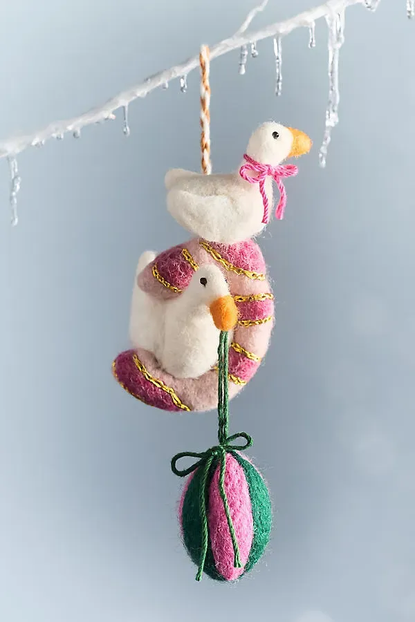 Holiday Helpers Felt Monogram Ornament - Wool by Anthropologie
