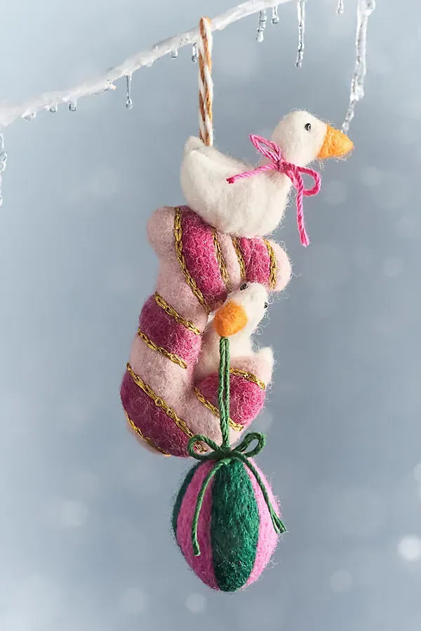 Holiday Helpers Felt Monogram Ornament - Wool by Anthropologie