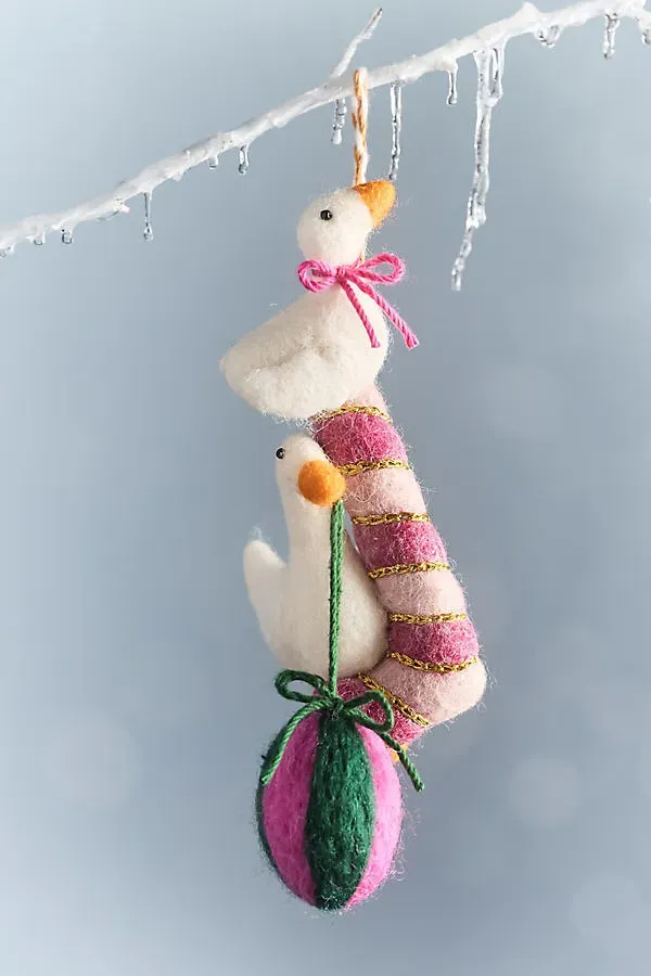 Holiday Helpers Felt Monogram Ornament - Wool by Anthropologie