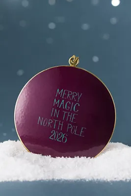 Holiday in the City Metal Ornament - Purple by Anthropologie, alternate view