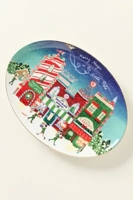 Holiday in the City Stoneware Platter - Purple by Anthropologie, image 2