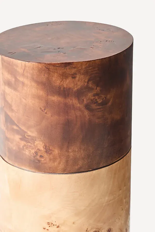 Holland Burl Wood Plinth - Brown product