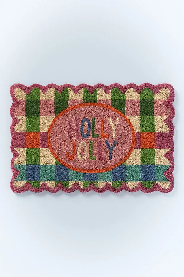 Holly Jolly Coir Printed Doormat product