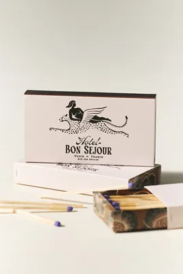 Hotel Bon Sejour Match Box Set of 3 - Beige, Wood product