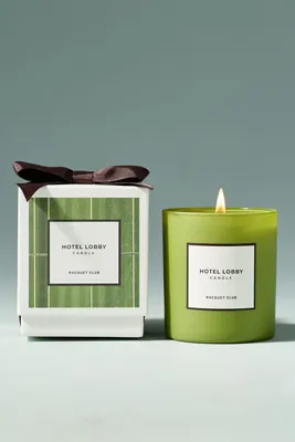 Hotel Lobby Racquet Club Boxed Glass Candle - Green product