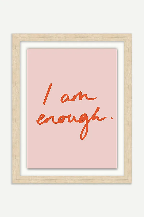 I Am Enough Wall Art - Pink, Matte Paper product