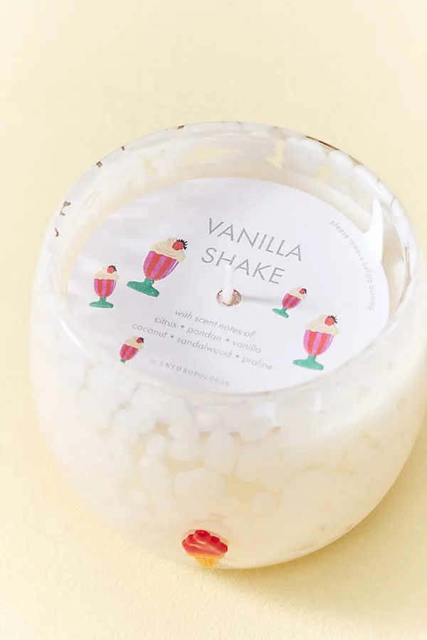 Ice Cream Summer Icon Vanilla Shake Glass Candle - Small product