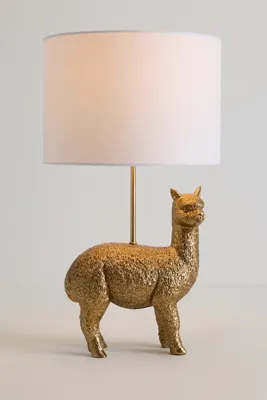 Icon Alpaca Table Lamp - Gold, Wool/Linen product