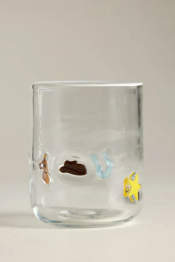 Icon City Edition Juice Glass - Blue, Handblown Glass by Anthropologie