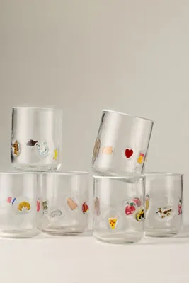 Icon City Edition Juice Glass - Red, Handblown Glass by Anthropologie, alternate view