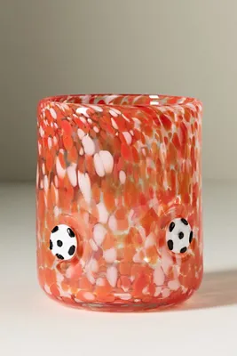 Icon Confetti Edition Juice Glass - Red, Handblown Glass product