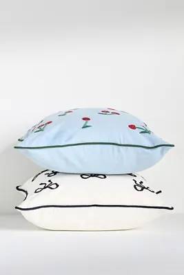 Icon Cotton Embroidered Cushion - Black, Polyester/Cotton product