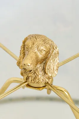 Icon Dog Decorative Light Finial - Gold, Resin product