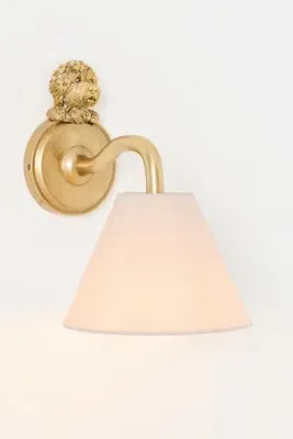 Icon Dog Edition Sconce Wall Light - Gold, Linen product