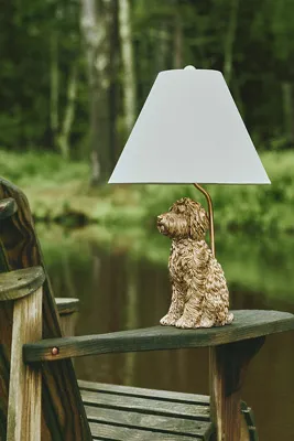 Icon Dog Table Lamp - Gold, Polyester/Cotton product