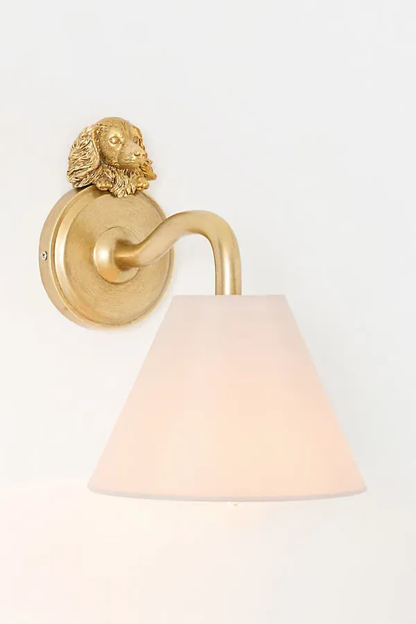 Icon Dog Wall Sconce Light - Gold, Resin by Anthropologie