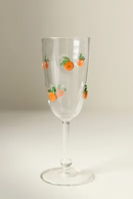 Icon Flute Glass - Orange, Borosilicate Glass product