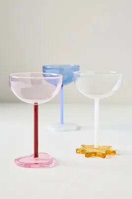 Icon Footed Coupe Glass - White, Borosilicate Glass product