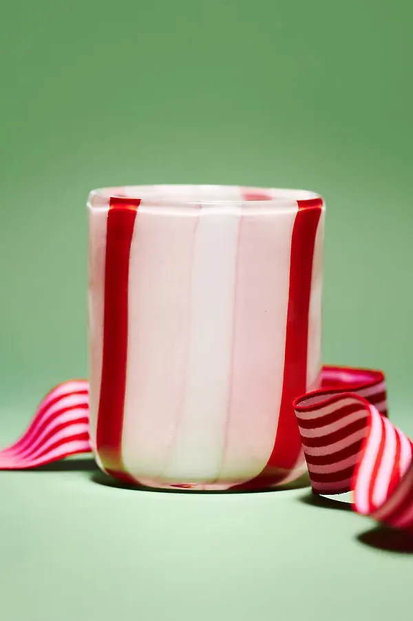 Icon Juice Glass Ribbon Stripe - Pink by Anthropologie