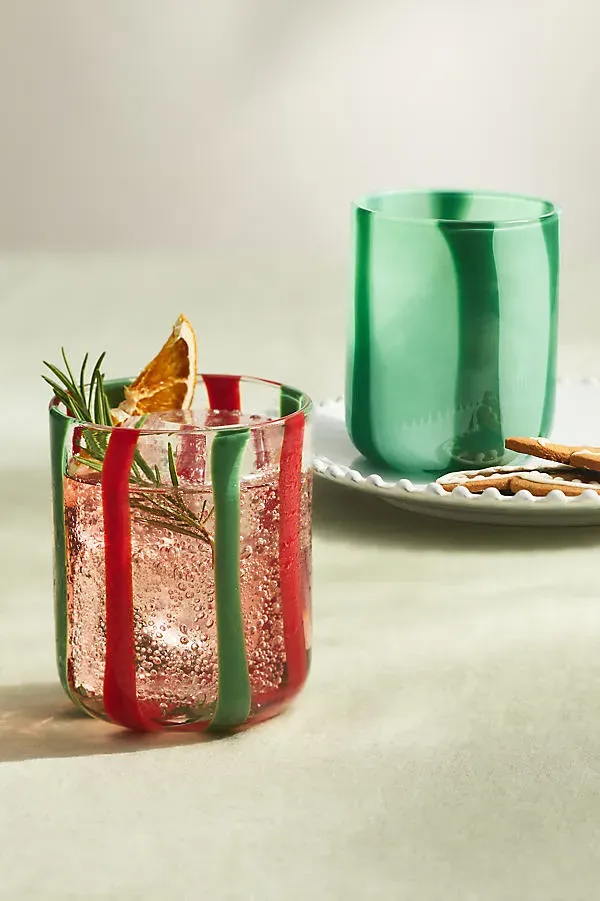 Icon Juice Glass Ribbon Stripe by Anthropologie