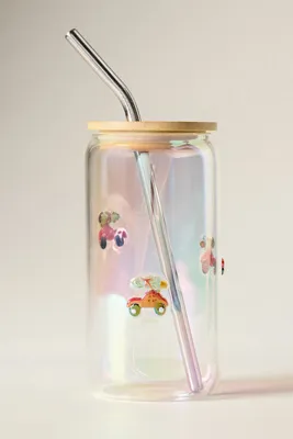 Icon Juice Glass Tumbler with Lid - Borosilicate Glass by Anthropologie, image 2