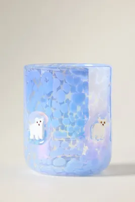 Icon Juice Glass - White, Hand-Blown Glass by Anthropologie, alternate view