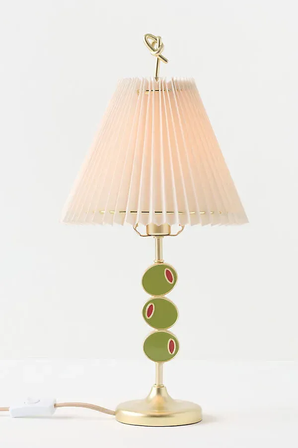 Icon Olive Martini Table Lamp - Green, Resin by Anthropologie