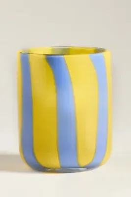 Icon Ribbon Stripe Juice Glass - Yellow product