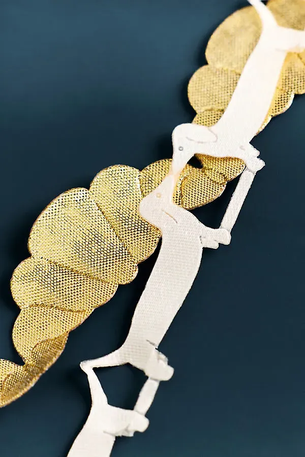 Icon Ribbon with Sculptural Cutout Motifs - Yellow, Polyester by Anthropologie, alternate view