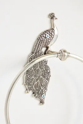 Ida Peacock Towel Ring - Silver, Brass by Anthropologie, alternate view