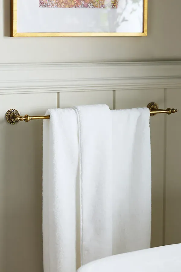 Ida Scalloped Feather Peacock Towel Bar - Brass by Anthropologie