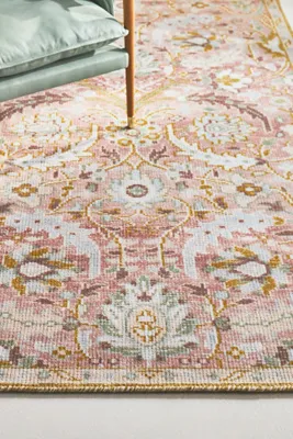 Ilaria 2.5x9 Runner Rug - Pink, Polyester/Cotton product