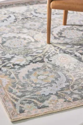 Illaria 2x3 Printed Rug - Blue, Polyester/Cotton by Anthropologie, image 2