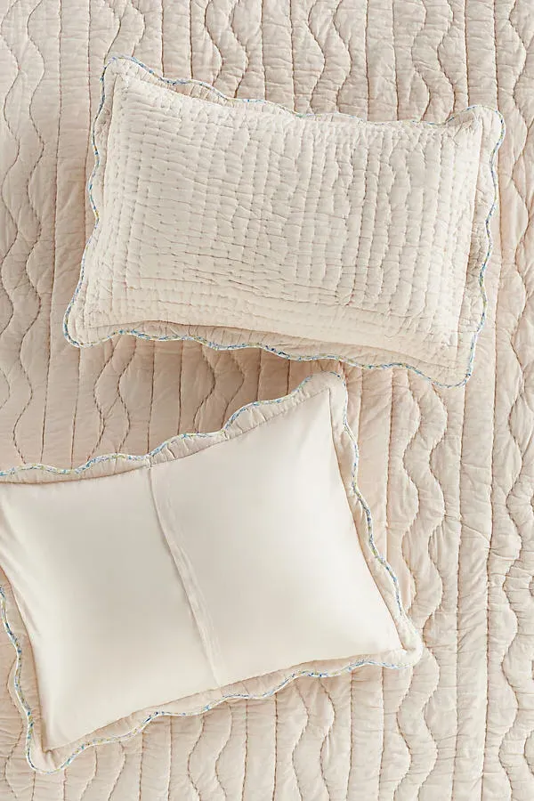 Iluka Cotton Gauze Shams Set of 2 - Beige, Cotton product