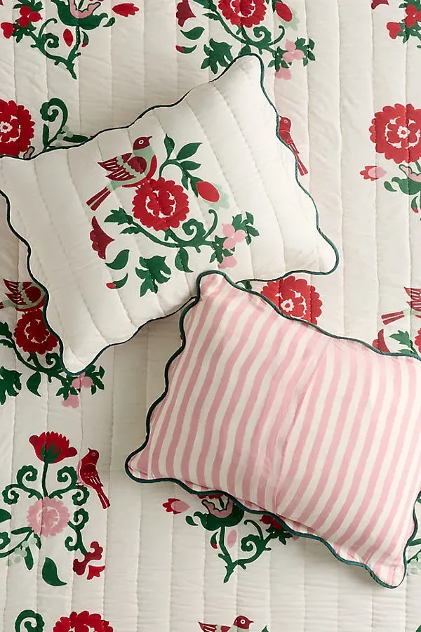 Iluka Set of 2 Pillow Shams - Pink, Cotton Gauze by Anthropologie