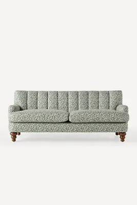 Irena Channel Tufted Sofa - Green, Polyester product