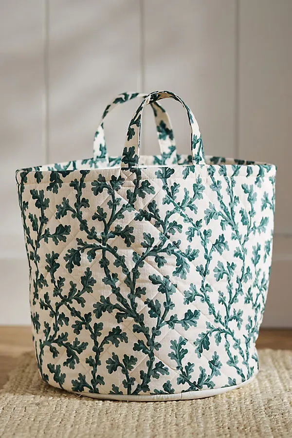 Irena Quilted Basket - Cotton by Anthropologie