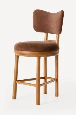 Irie Counter Stool - Beige, Velvet product