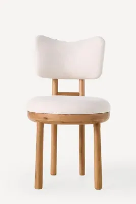 Irie Curved Back Dining Chair - Beige, Linen product