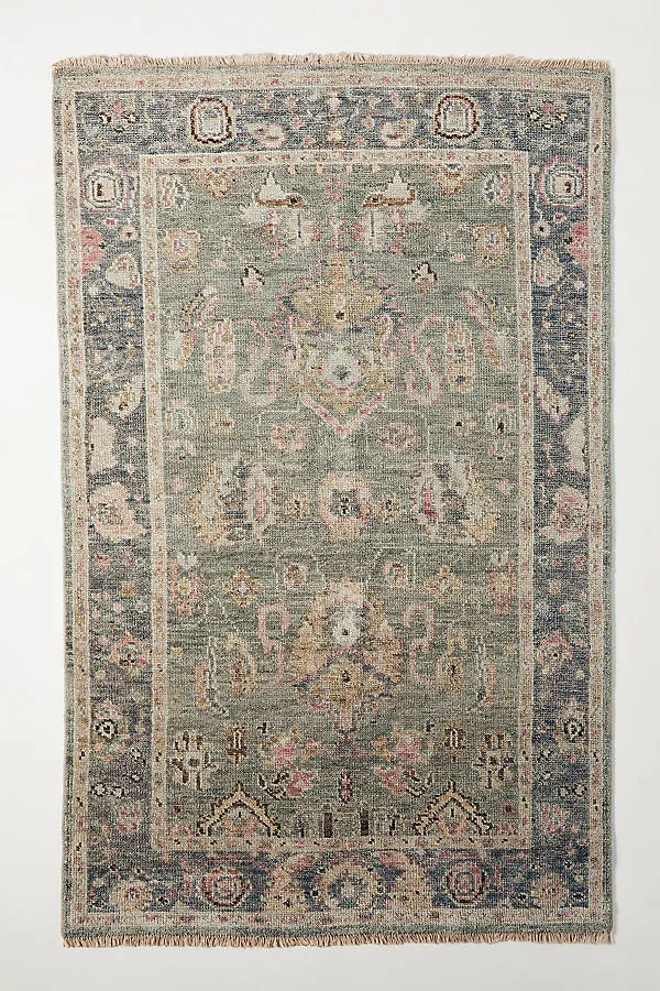 Irie Hand-Knotted Rug - Grey, Cotton/Wool by Anthropologie