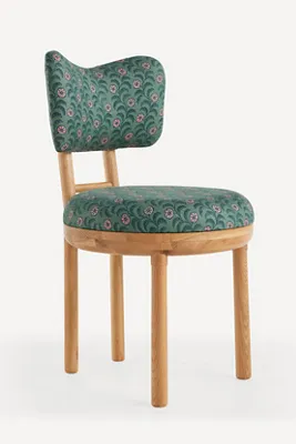 Irie Leora Block-Print Dining Chair - Green, Cotton product
