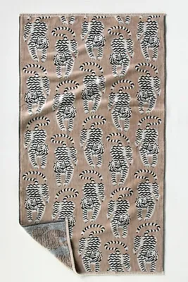 Isa Tiger Cotton Towel Collection - Beige by Anthropologie, alternate view