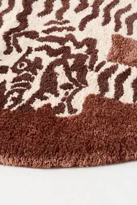 Isa Tiger Shaped Bath Mat - Brown, Tencel Cotton alternate view