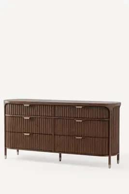 Isla 6-Drawer Dresser - Brown, Ash Wood by Anthropologie, alternate view
