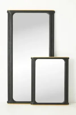 Isla Fluted Mirror - Black product