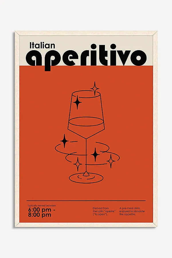 Italian Aperitivo Wall Art - Orange, Acrylic product