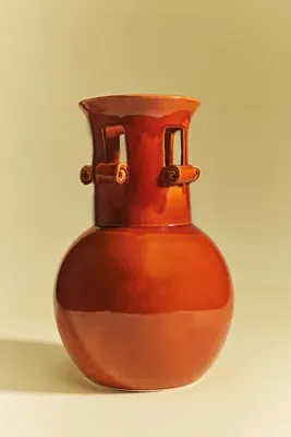Italian Peeled Large Scale Vase - Orange, Ceramic product